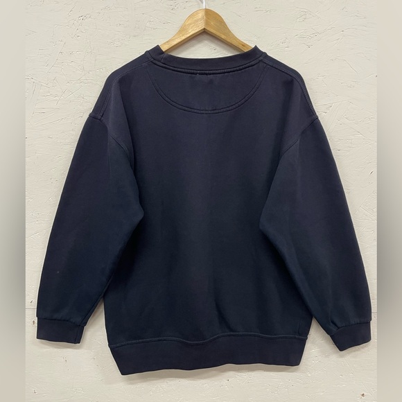 Vintage Wolf Moon Crewneck Sweatshirt, Fits L/XL, Navy - Picture 2 of 6